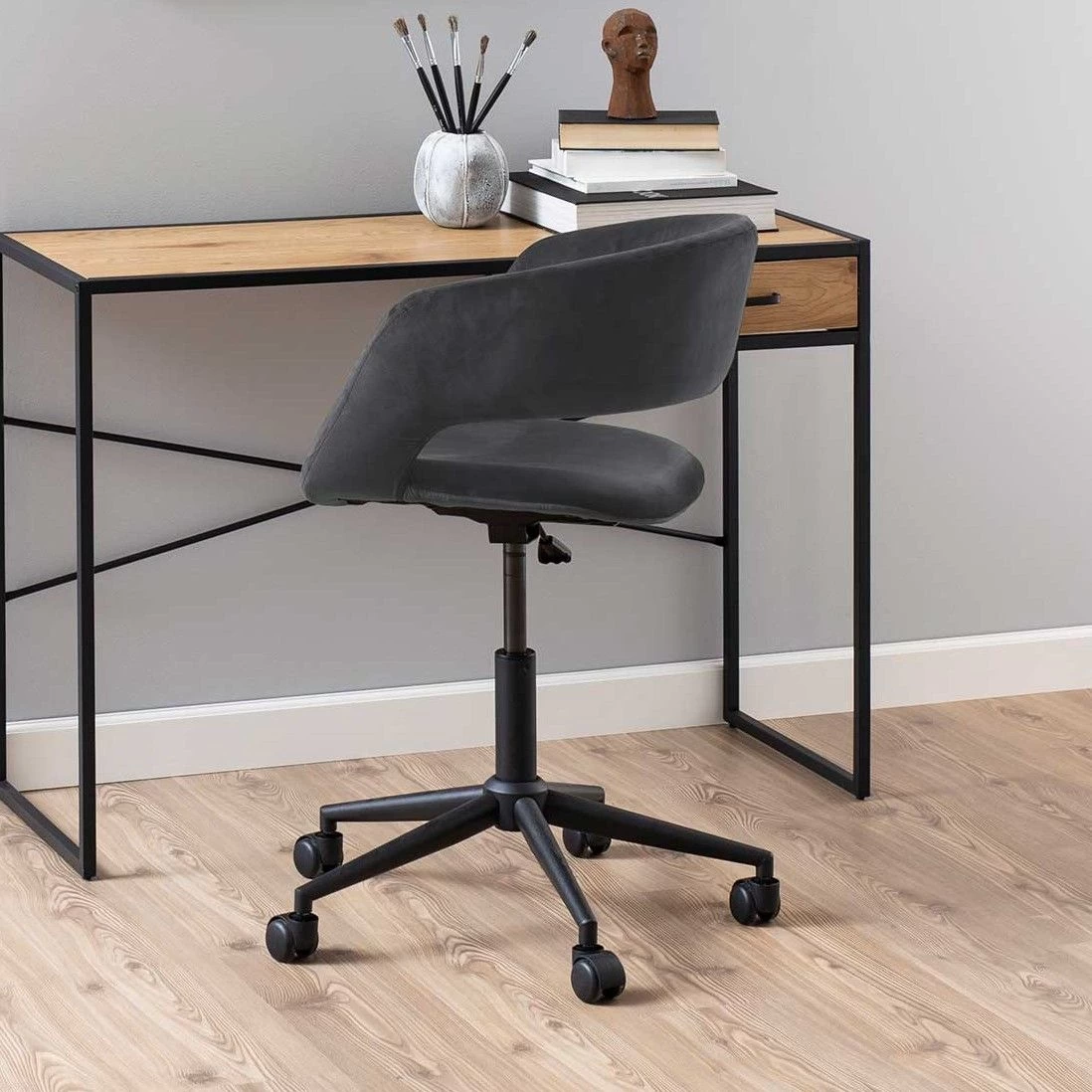 Bureaustoel Dusty - Donkergrijs/zwart 3 Bureaustoel Dusty - Donkergrijs/zwart