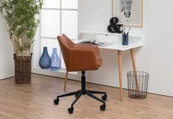 Bureaustoel Novan Kunstleder - Bruin -Collectie Slaapkamermeubels 0000086938 8 3888