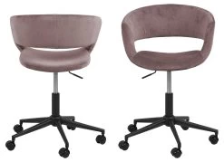 Bureaustoel Dusty - Oudroze/zwart -Collectie Slaapkamermeubels 0000088763 2 2a5a