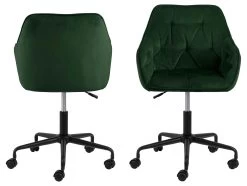 Bureaustoel Bridget - Groen -Collectie Slaapkamermeubels 0000090157 2 fd77