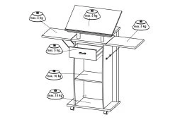 Stabureau Fides - Bruin -Collectie Slaapkamermeubels 0469 BEL 4269