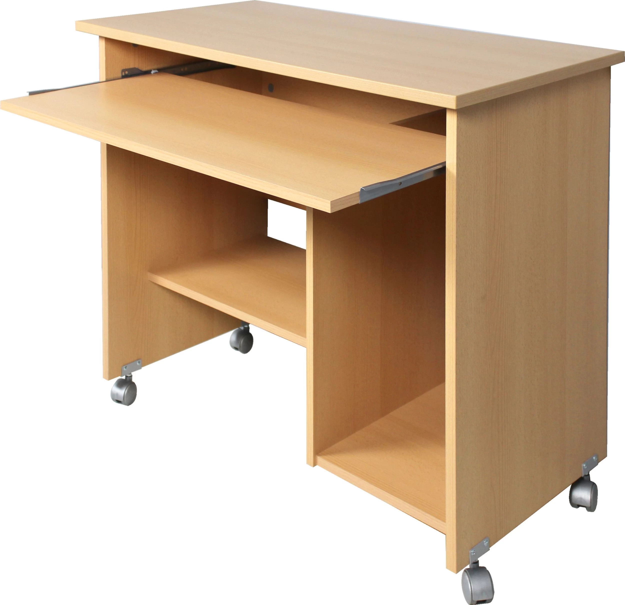 Bureau Norbert 90cm Met Wieltjes - Beuk 12 Bureau Norbert 90cm Met Wieltjes - Beuk - Afbeelding 10