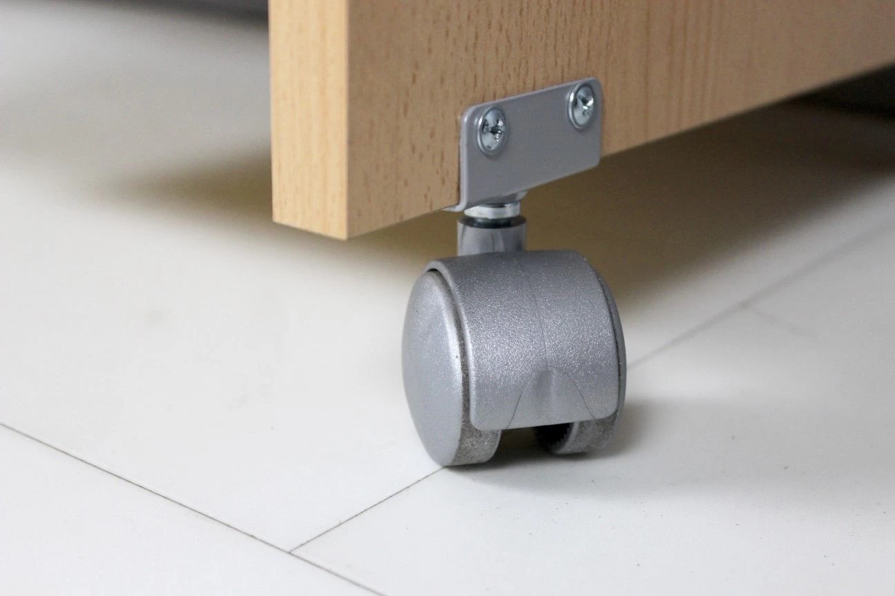 Bureau Norbert 90cm Met Wieltjes - Beuk 6 Bureau Norbert 90cm Met Wieltjes - Beuk - Afbeelding 4