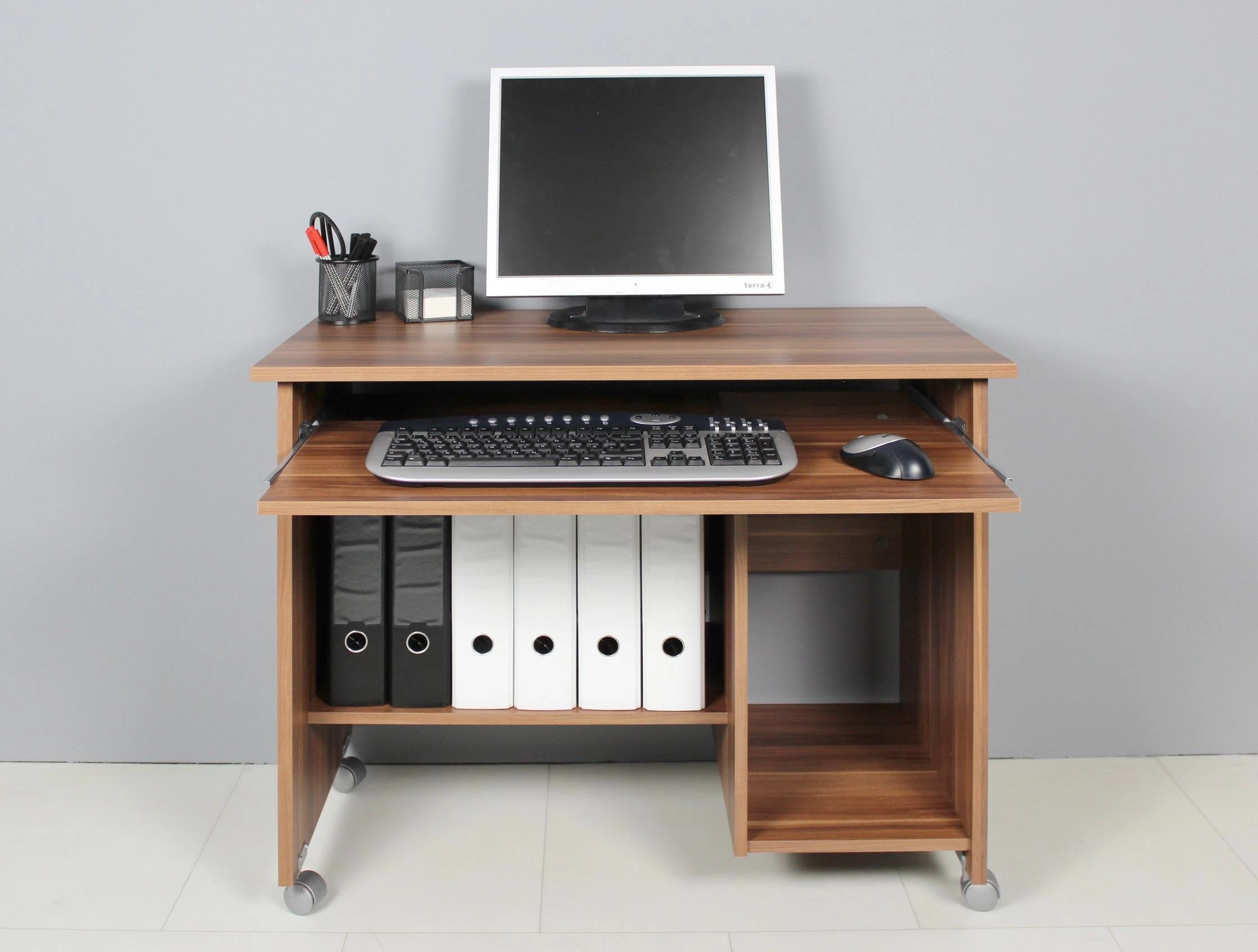 Bureau Norbert 90cm - Walnoot 4 Bureau Norbert 90cm - Walnoot - Afbeelding 2