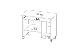 Bureau Norbert 90cm - Walnoot 16 Bureau Norbert 90cm - Walnoot -Collectie Slaapkamermeubels 0482 BEL 94c9
