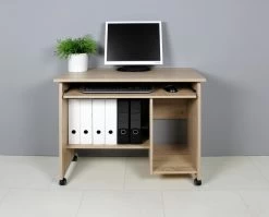 Bureau Benji Met Wieltjes 90cm - Eik -Collectie Slaapkamermeubels 0486 156 fr dek a 7d64