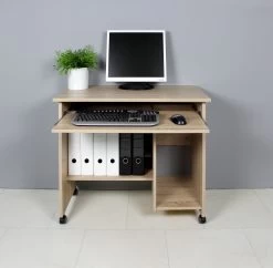 Bureau Benji Met Wieltjes 90cm - Eik -Collectie Slaapkamermeubels 0486 156 fr dek b feca