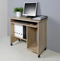 Bureau Benji Met Wieltjes 90cm - Eik -Collectie Slaapkamermeubels 0486 156 pe dek b 468c
