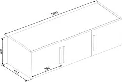 Opzetkast Voor Kledingkast Ramos 3 Deuren - Eik -Collectie Slaapkamermeubels 1008BLANCO 1008CEREZO 1008ROBLE 1008MOLINA 1008WENGUE 300 6faf