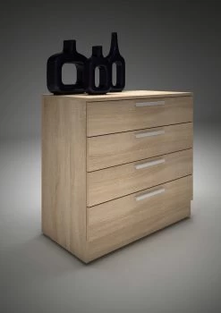 Commode Ramos 4 Laden - Eik -Collectie Slaapkamermeubels 1010ROBLE 000 ff5a