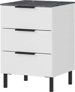 Nachtkastje Karsten - Wit/marmer -Collectie Slaapkamermeubels 1479 585 pe a cut 9efa