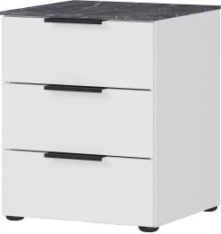 Nachtkastje Karsten - Wit/marmer -Collectie Slaapkamermeubels 1479 585 pe b cut bf48