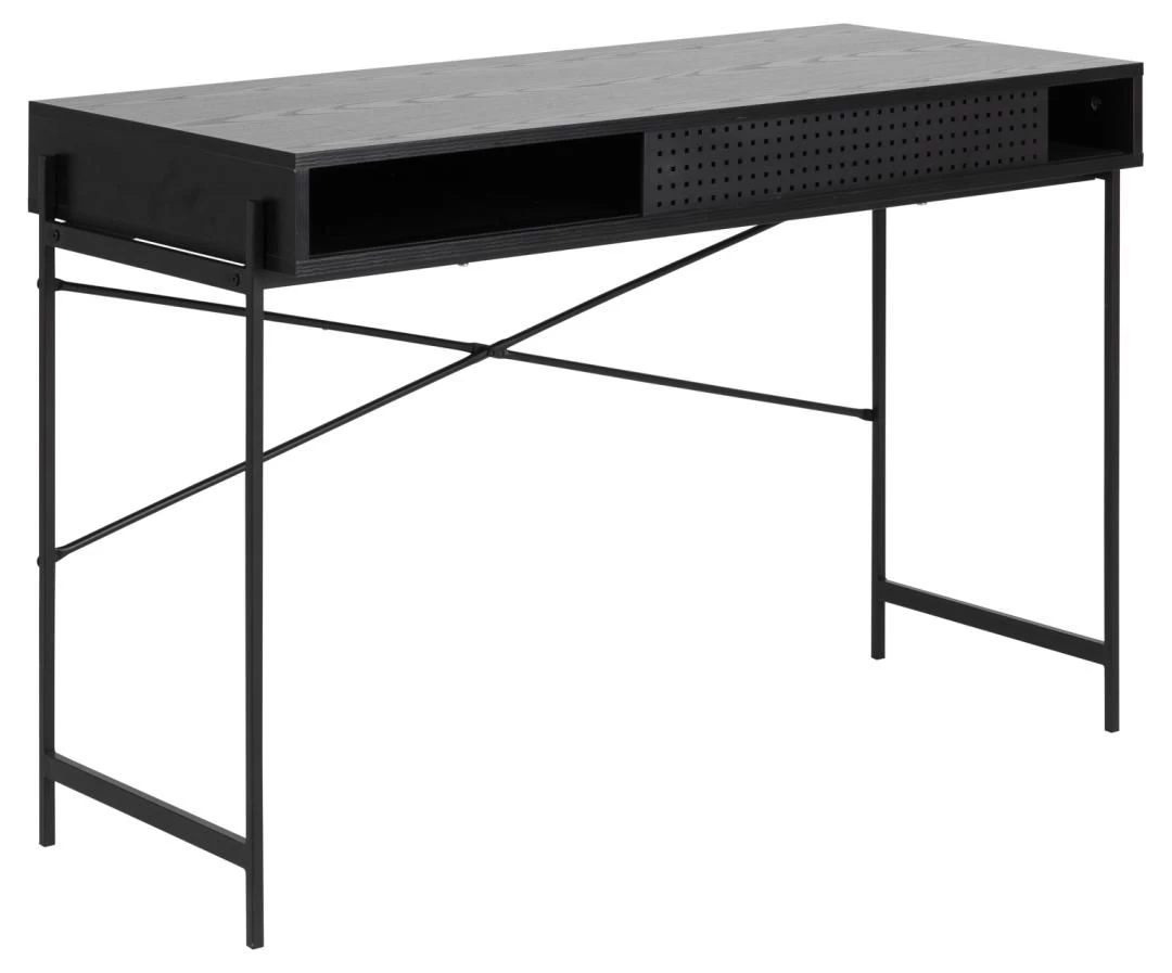 Bureau Angèle 110cm 1 Deur - Mat Zwart 6 Bureau Angèle 110cm 1 Deur - Mat Zwart - Afbeelding 4