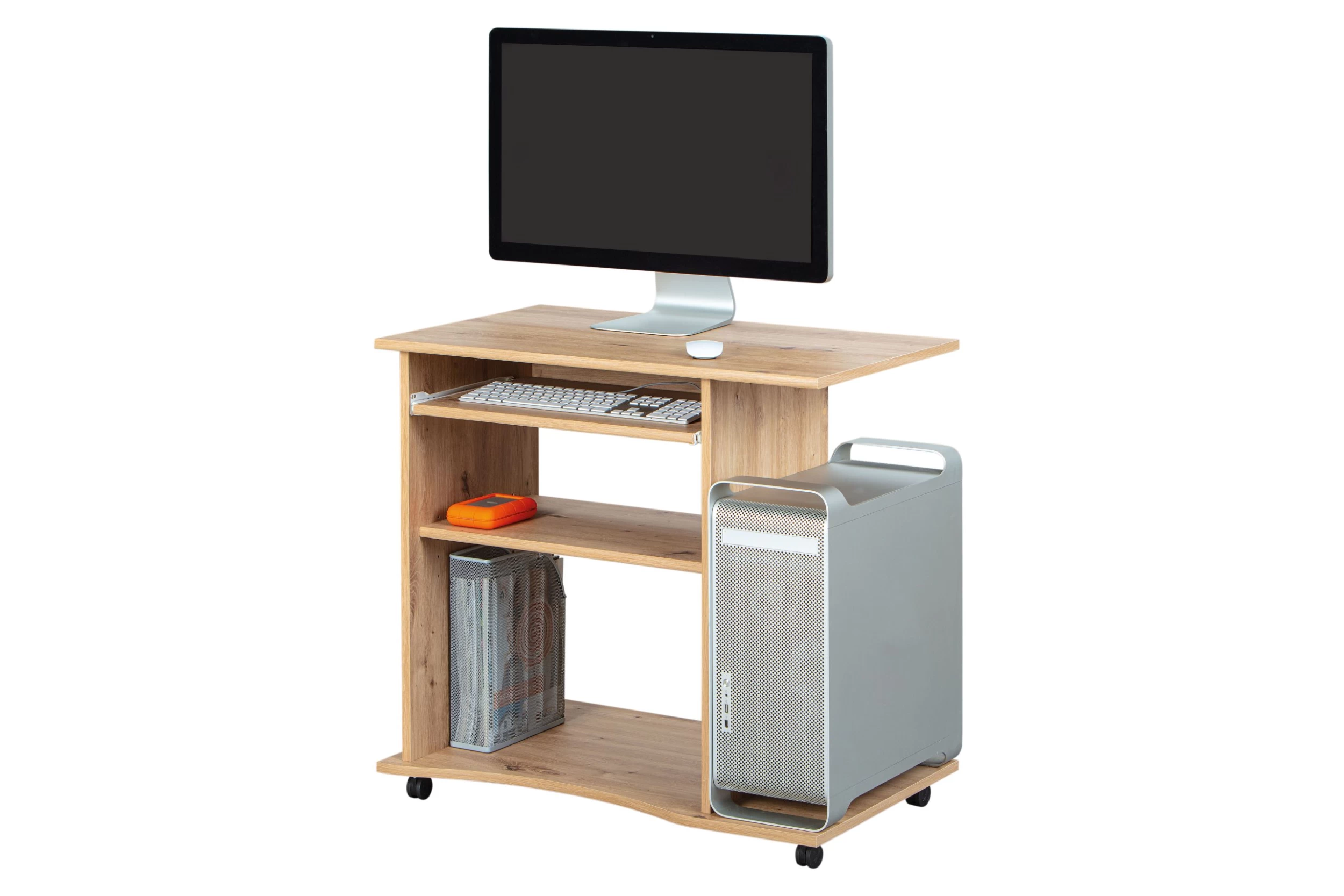 Computertafel Op Wielen Janus 80cm - Artisan Eik 4 Computertafel Op Wielen Janus 80cm - Artisan Eik - Afbeelding 2