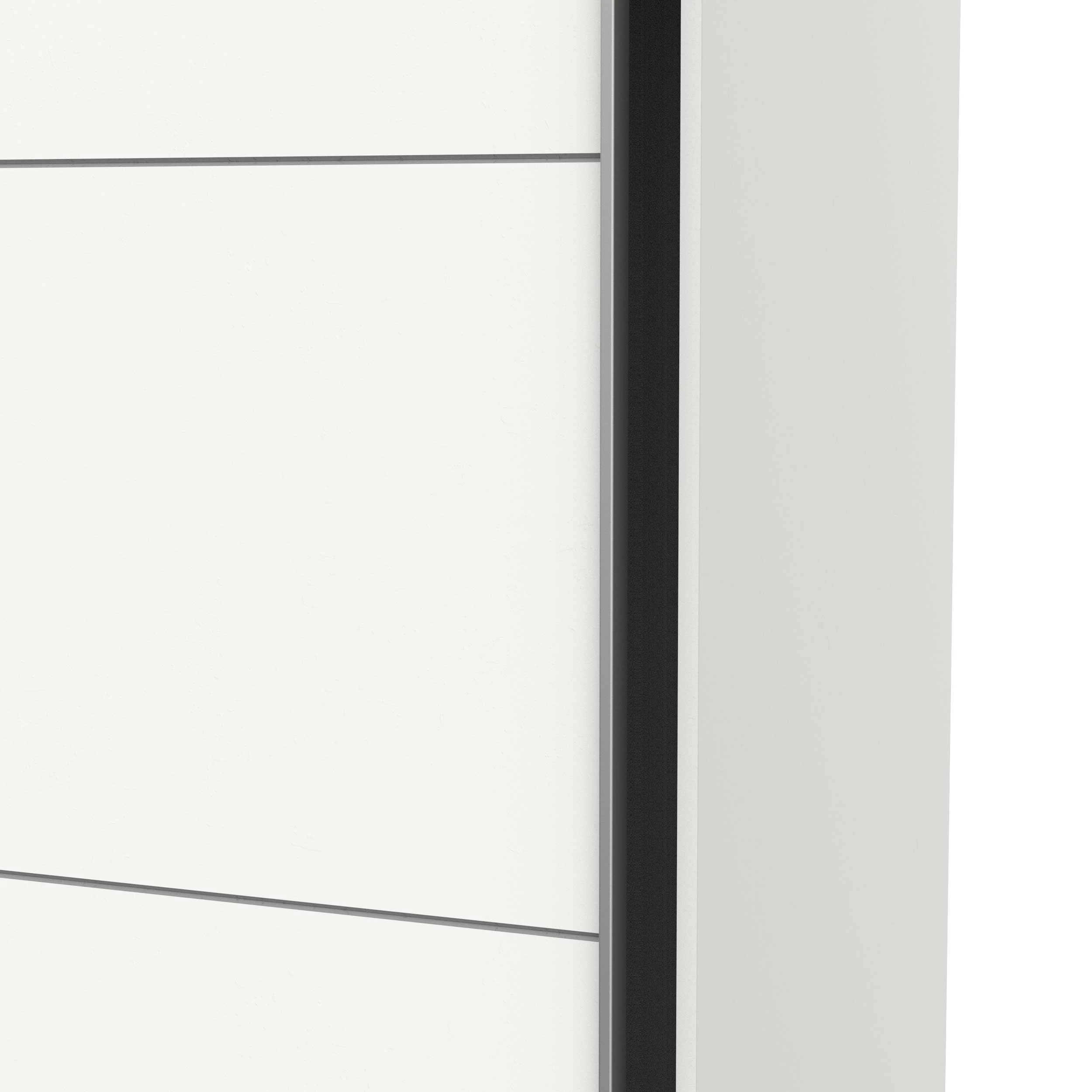 Garderobekast Spectre 195cm Met Schuifdeuren - Mat Wit 5 Garderobekast Spectre 195cm Met Schuifdeuren - Mat Wit - Afbeelding 3