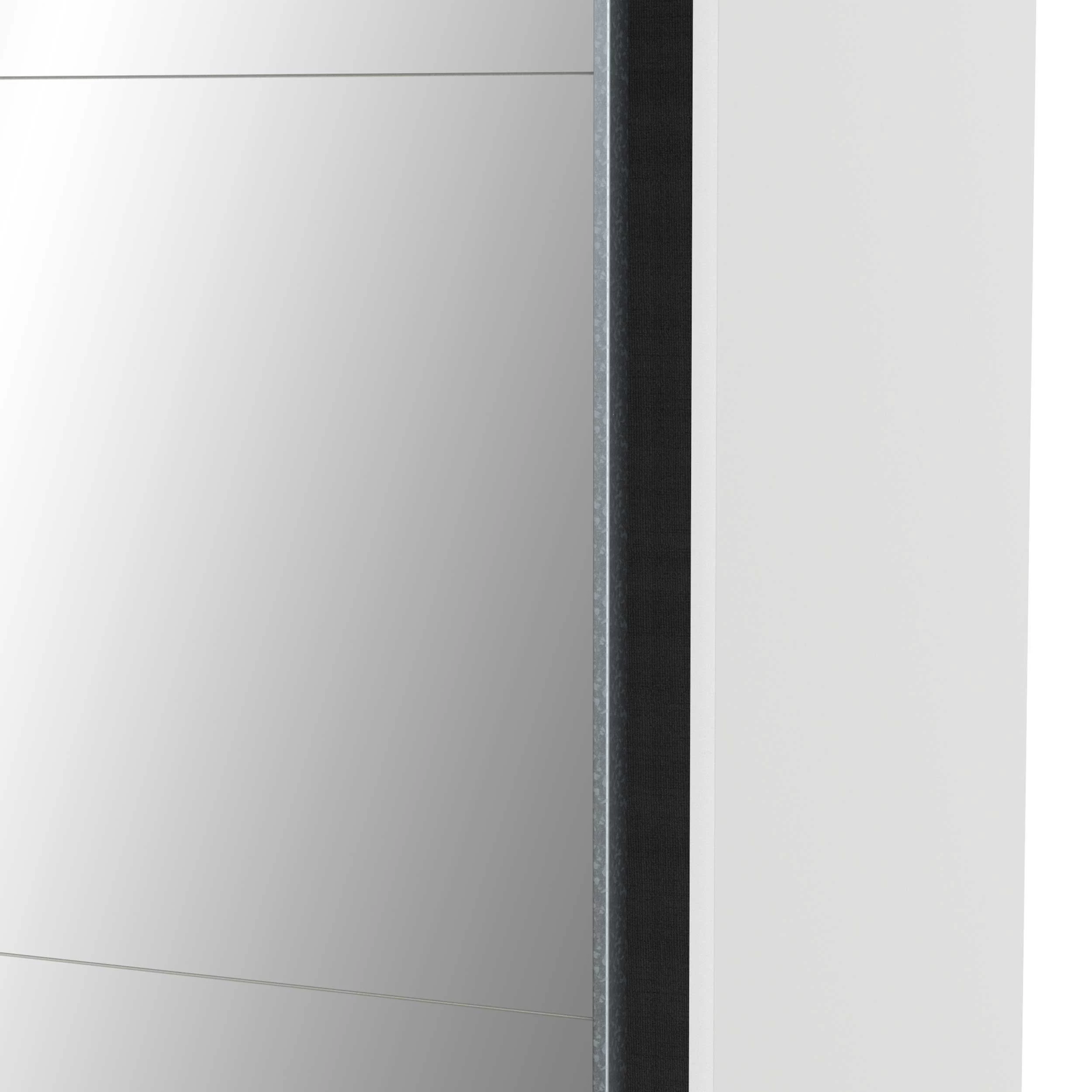 Garderobekast Spectre 195cm Met Schuifdeuren En Spiegel - Mat Wit 5 Garderobekast Spectre 195cm Met Schuifdeuren En Spiegel - Mat Wit - Afbeelding 3