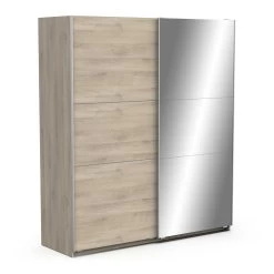 Garderobekast Spectre 178cm Met Schuifdeuren En Spiegel - Eikdecor 17 Garderobekast Spectre 178cm Met Schuifdeuren En Spiegel - Eikdecor -Collectie Slaapkamermeubels 190014 13d4