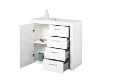 Commode Krups 94cm Met 1 Deur & 4 Lades - Wit -Collectie Slaapkamermeubels 19606020 08 f28c