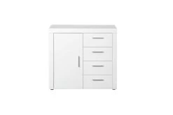 Commode Krups 94cm Met 1 Deur & 4 Lades - Wit -Collectie Slaapkamermeubels 19606020 09 bcdc