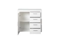 Commode Krups 94cm Met 1 Deur & 4 Lades - Wit -Collectie Slaapkamermeubels 19606020 11 2663