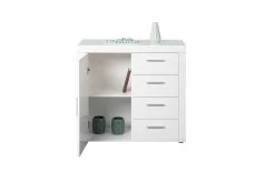 Commode Krups 94cm Met 1 Deur & 4 Lades - Wit -Collectie Slaapkamermeubels 19606020 13 0c17