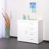 Commode Krups 94cm Met 1 Deur & 4 Lades - Wit -Collectie Slaapkamermeubels 19606020 20 c471