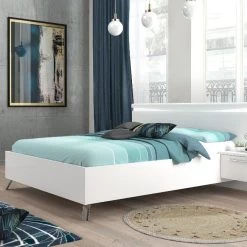 Tweepersoonsbed Livio Met Verlichting 160x200 - Wit