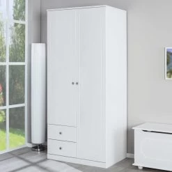 Kledingkast Martha 93cm Met 2 Deuren - Wit