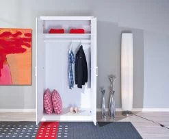 Kledingkast Leon 95cm Met 2 Deuren - Wit 23 Kledingkast Leon 95cm Met 2 Deuren - Wit -Collectie Slaapkamermeubels 20900113 06 804f