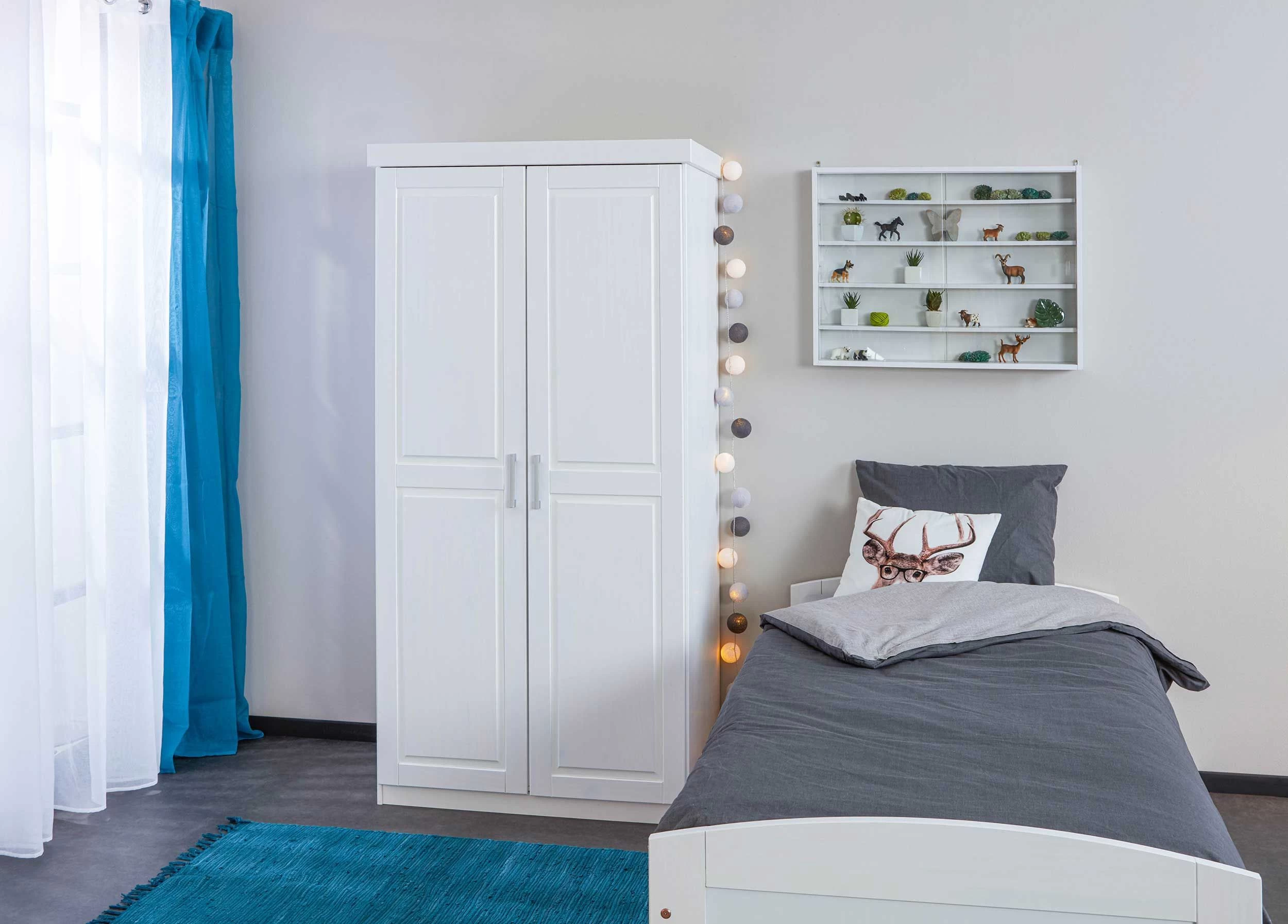 Kledingkast Leon 95cm Met 2 Deuren - Wit 6 Kledingkast Leon 95cm Met 2 Deuren - Wit - Afbeelding 4