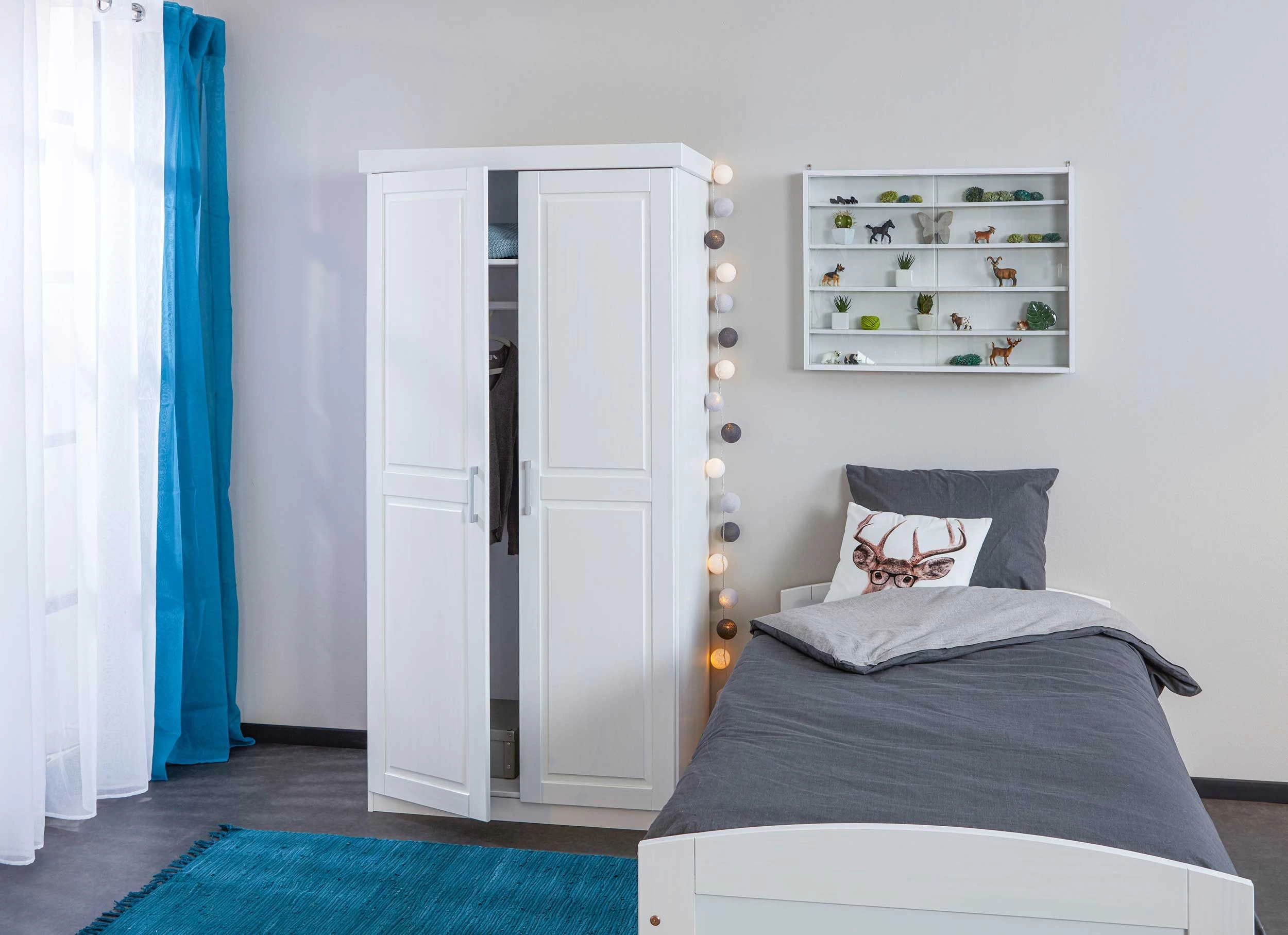 Kledingkast Leon 95cm Met 2 Deuren - Wit 7 Kledingkast Leon 95cm Met 2 Deuren - Wit - Afbeelding 5