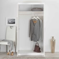 Kledingkast Leon 95cm Met 2 Deuren - Wit 29 Kledingkast Leon 95cm Met 2 Deuren - Wit -Collectie Slaapkamermeubels 20900113 28 f4fd