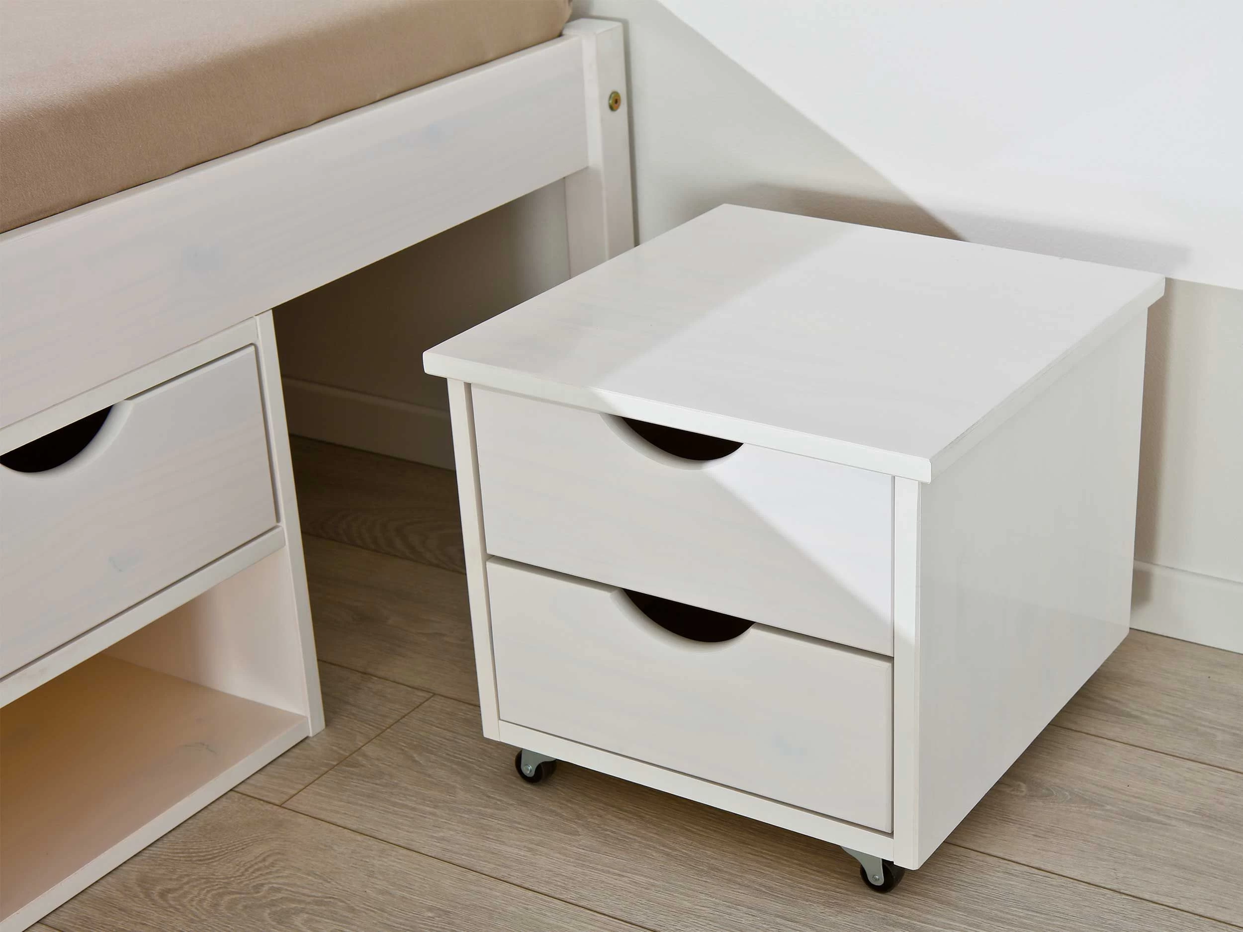 Bed Xavier 140x200cm Met Opbergruimte - White Wash 9 Bed Xavier 140x200cm Met Opbergruimte - White Wash - Afbeelding 7