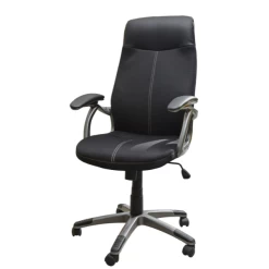 Bureaustoel Tiana-matzwarte Stof -Collectie Slaapkamermeubels 20900240 47 ea66