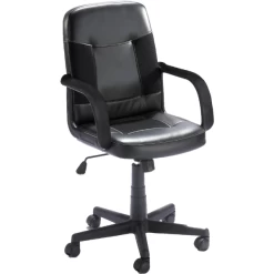 Bureaustoel Karl-matzwart PU En Polyester -Collectie Slaapkamermeubels 20900240 67 14f5