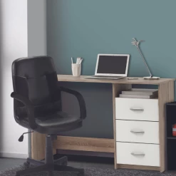 Bureaustoel Karl-matzwart PU En Polyester -Collectie Slaapkamermeubels 20900240 72 93b7