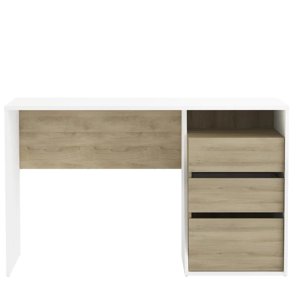 Bureau Jeffry-Kronberg Eik/mat Wit 8 Bureau Jeffry-Kronberg Eik/mat Wit - Afbeelding 6