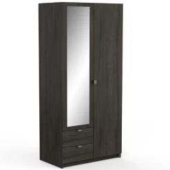 Kleerkast Melinda 2 Draaideuren, 2 Lades, 3 Legplanken En 1 Kledingroede-Waterford Eik