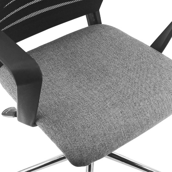 Bureaustoel Moos-matzwarte Mesh Stof/donkergrijze Stof 7 Bureaustoel Moos-matzwarte Mesh Stof/donkergrijze Stof - Afbeelding 5