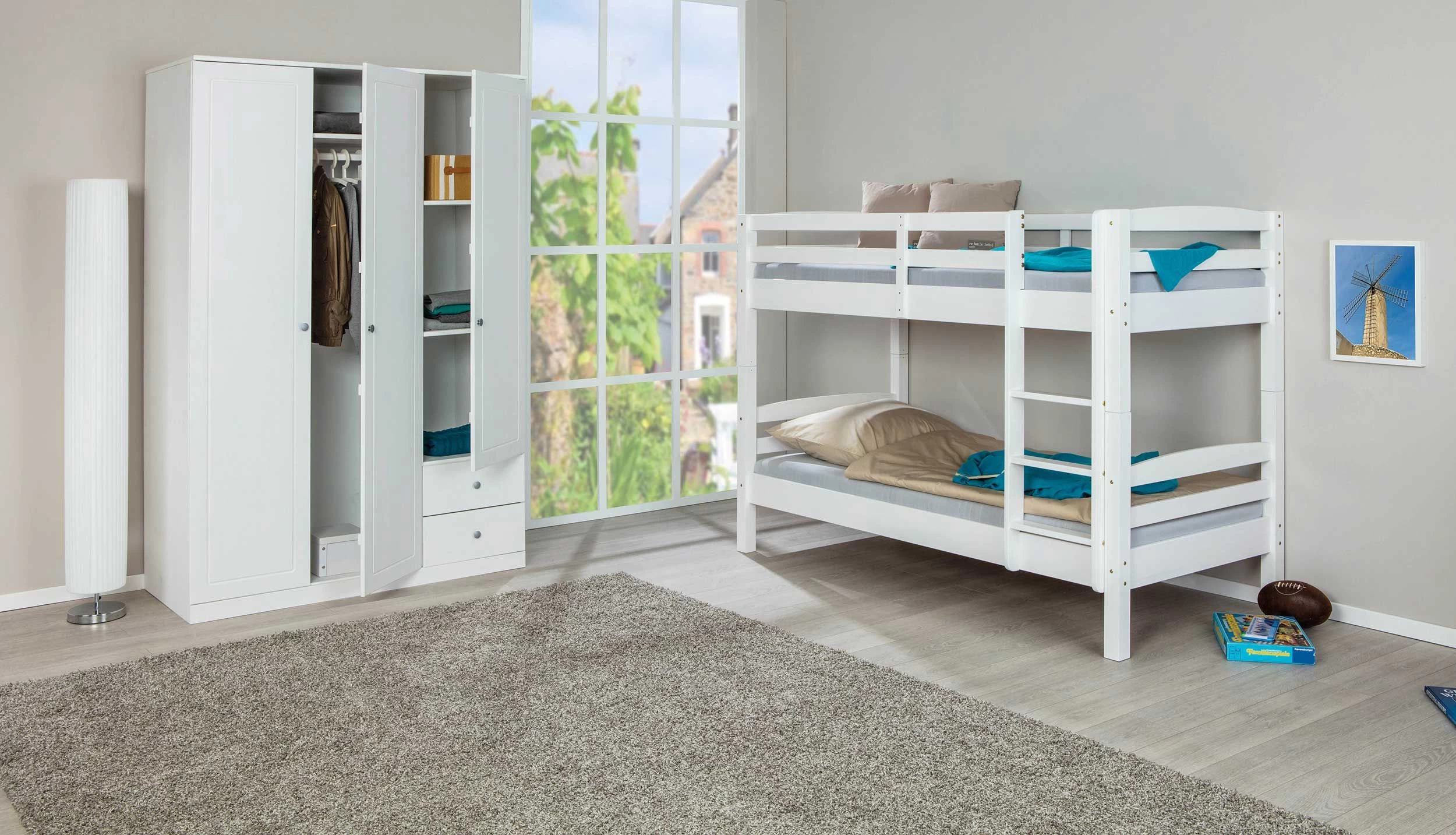 Stapelbed David 90x190 - White Wash 7 Stapelbed David 90x190 - White Wash - Afbeelding 5