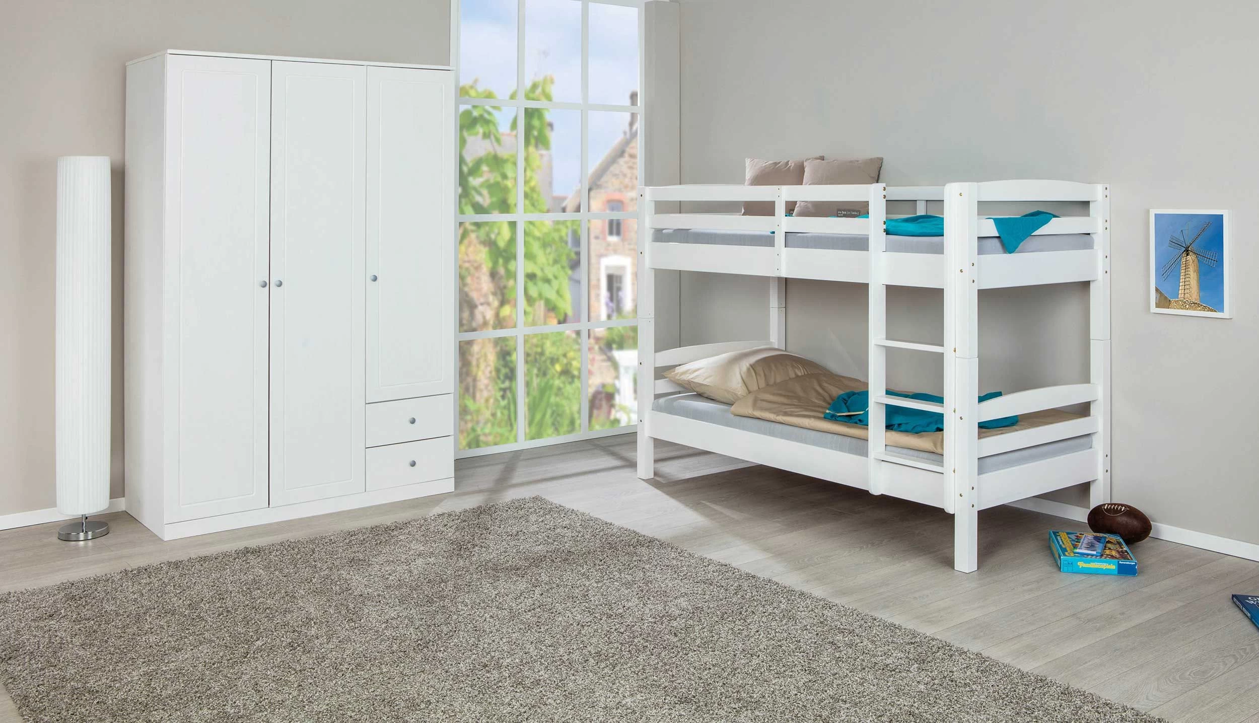 Stapelbed David 90x190 - White Wash 6 Stapelbed David 90x190 - White Wash - Afbeelding 4