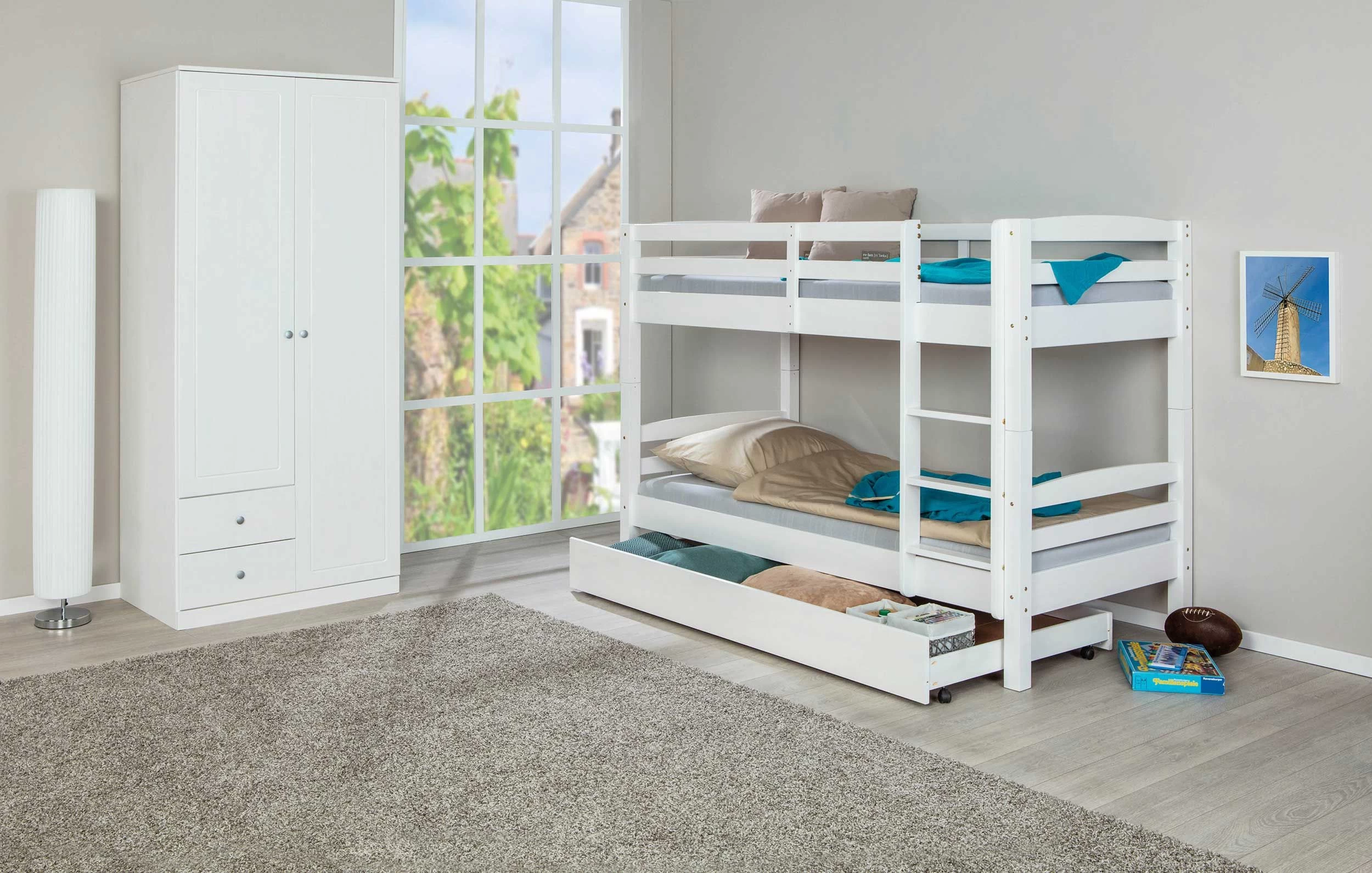 Stapelbed David 90x190 - White Wash 5 Stapelbed David 90x190 - White Wash - Afbeelding 3