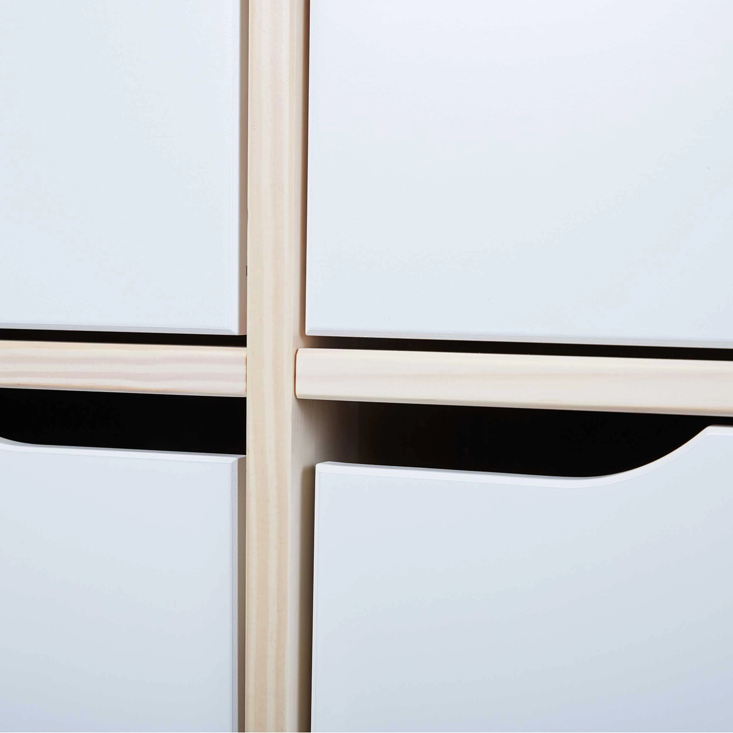 Commode Eidur 80cm 2 Deuren & 2 Lades - Natuur/wit 9 Commode Eidur 80cm 2 Deuren & 2 Lades - Natuur/wit - Afbeelding 7