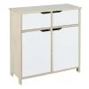 Commode Eidur 80cm 2 Deuren & 2 Lades - Natuur/wit
