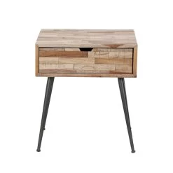 Nachtkastje/bijzettafeltje Teca Industrieel - Teak -Collectie Slaapkamermeubels 2616 19 4 d48c