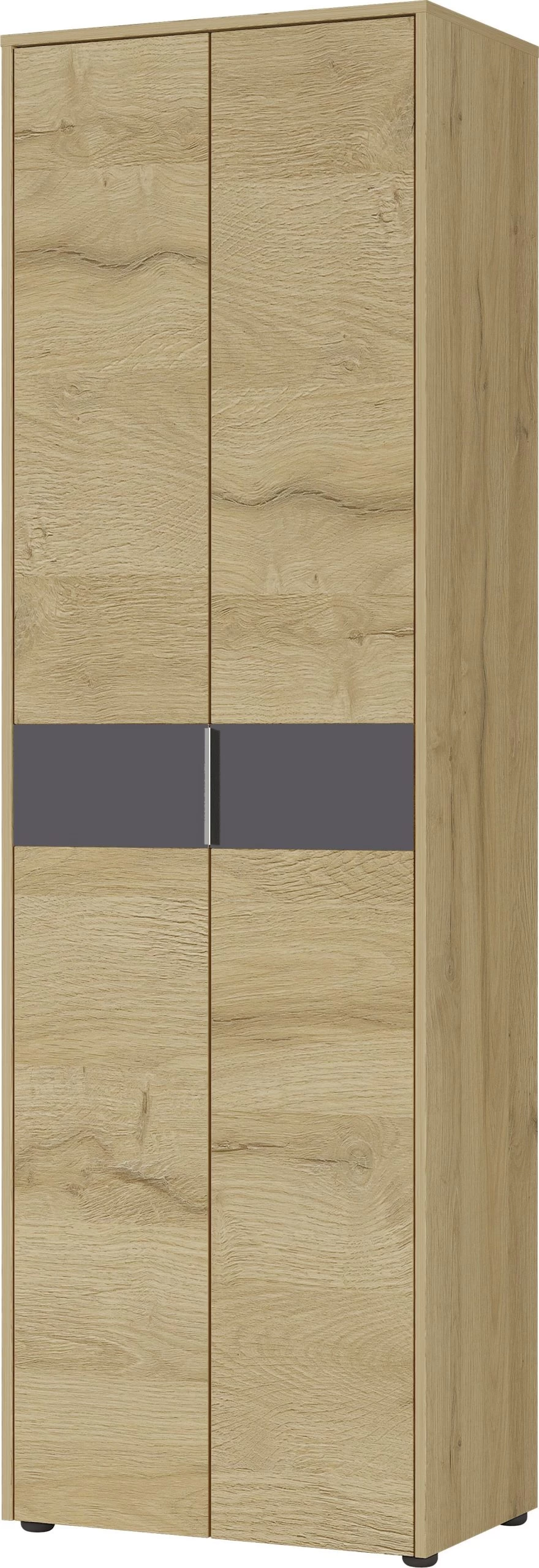 Garderobekast Beck 2 Deuren 60 Cm - Eik/grafiet 7 Garderobekast Beck 2 Deuren 60 Cm - Eik/grafiet - Afbeelding 5