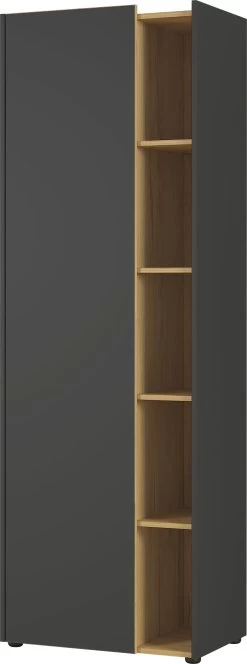 Dossierkast Ings 62 X 188cm - Grafiet/eik -Collectie Slaapkamermeubels 2977 549 pe a cut b7d5