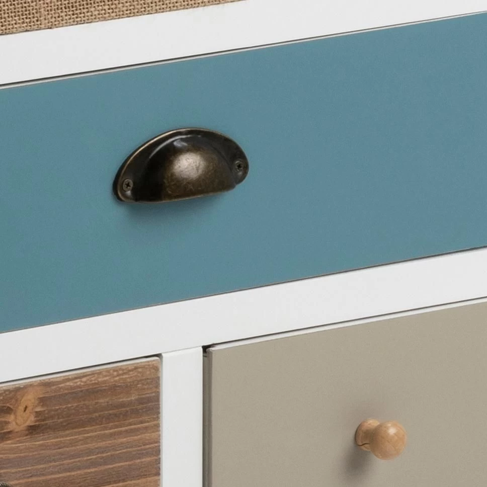 Commode Tiara 48cm, 9 Lades - Wit/multicolor 9 Commode Tiara 48cm, 9 Lades - Wit/multicolor - Afbeelding 7