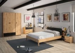 Tweepersoonsbed Liam 140x200 - Artisan Eik -Collectie Slaapkamermeubels 2 ARTHUS CH2W MH2W 05 A 01 1c9b