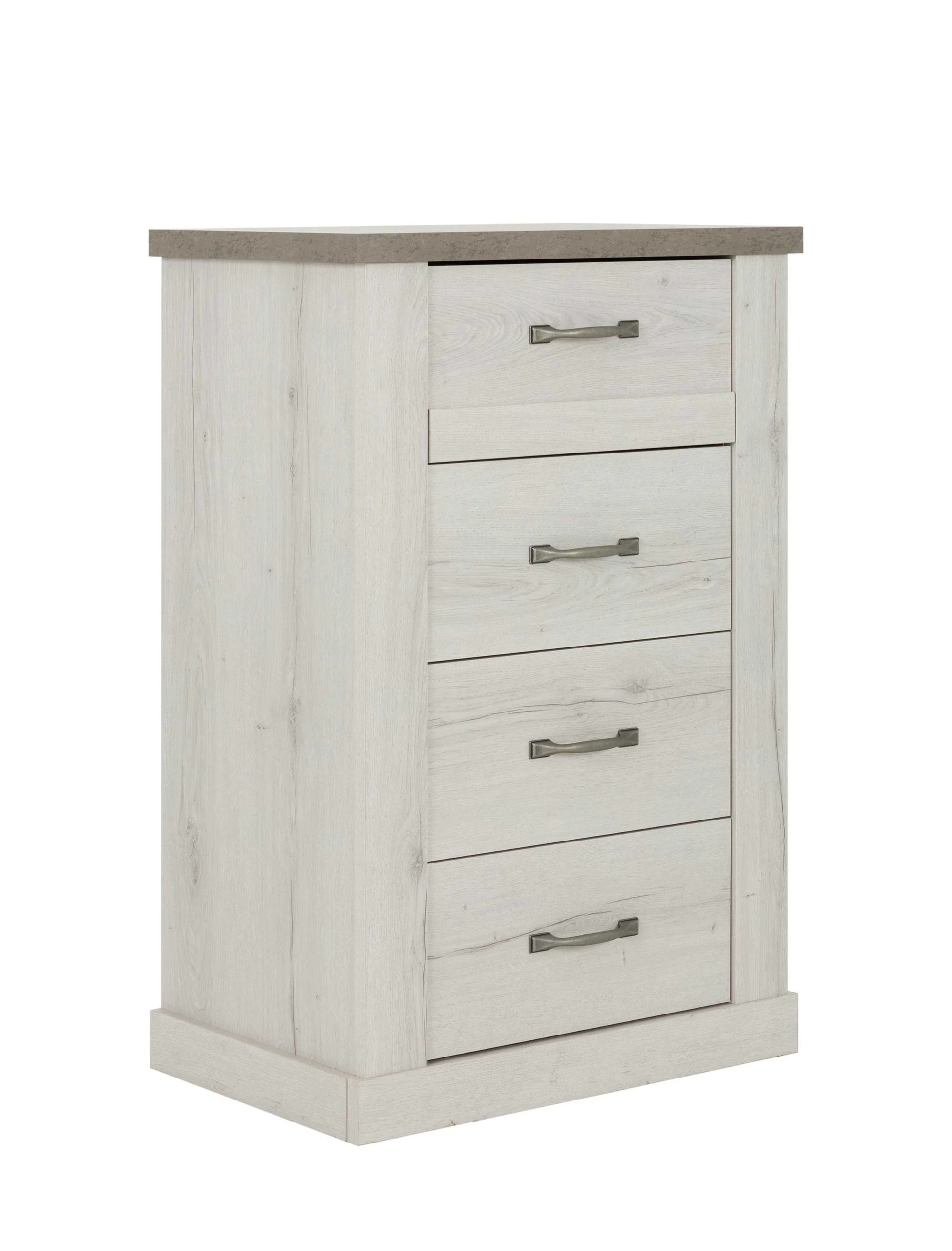 Ladekast Mona 4 Lades - Gebleekte Helvezia Eik 6 Ladekast Mona 4 Lades - Gebleekte Helvezia Eik - Afbeelding 4